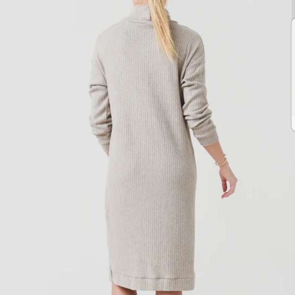 BB Dakota Steve Madden Melt Mountain Sweater Dress Mock Neck Tan Size S NWT - Picture 3 of 8